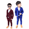 Boy’s Plaid Three Pieces Suit Set Children & Baby Fashion FASHION & STYLE cb5feb1b7314637725a2e7: Blue|Gray|Wine