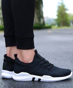 Women’s Breathable Lace-Up Sneakers SHOES, HATS & BAGS Sports Shoes & Floaters cb5feb1b7314637725a2e7: Black|Black and White|Gray|White 
