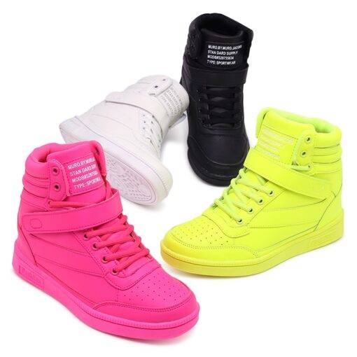 Women’s High Top Sneakers SHOES, HATS & BAGS Sports Shoes & Floaters cb5feb1b7314637725a2e7: Black|Black and White|Pink|Pink and Gray|White|Yellow