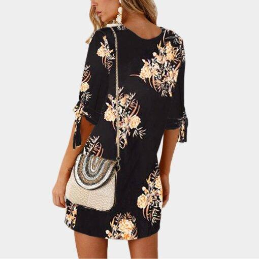 Women’s Loose Floral Printed Summer Dress Dresses & Jumpsuits FASHION & STYLE cb5feb1b7314637725a2e7: Black|Gray|Khaki|Navy Blue|Pink|Sky Blue|White|Wine Red
