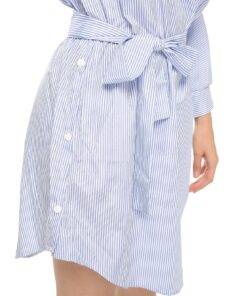 Women’s Blue Striped Shirt Dress Dresses & Jumpsuits FASHION & STYLE cb5feb1b7314637725a2e7: Blue 