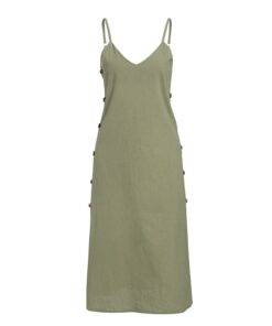 Bohemian Spaghetti Strap Midi Dress for Women Dresses & Jumpsuits FASHION & STYLE cb5feb1b7314637725a2e7: Army Green|Black|Orange 