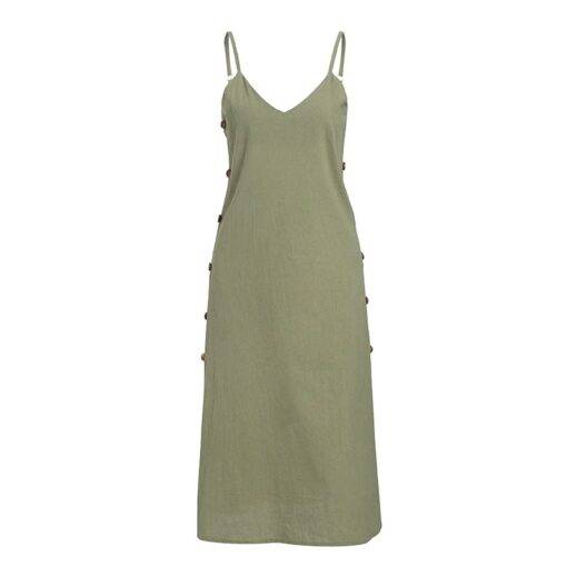 Bohemian Spaghetti Strap Midi Dress for Women Dresses & Jumpsuits FASHION & STYLE cb5feb1b7314637725a2e7: Army Green|Black|Orange