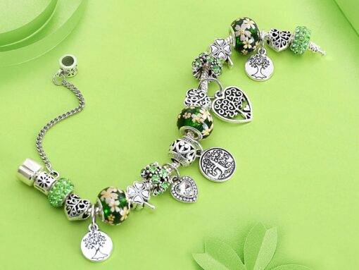 Women’s Green Tree of Life Charm Pandora Bracelet Bracelets & Bangles JEWELRY & ORNAMENTS Pearls & Gemstones 8d255f28538fbae46aeae7: Charm Bracelet|Crystal Bracelet|Green Bracelet|Original Bracelet
