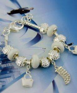 Women’s White Charm Bracelet Bracelets & Bangles JEWELRY & ORNAMENTS Pearls & Gemstones Item Type: Bracelets 