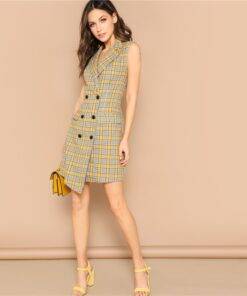 Women’s Multicolor Plaid Print Cotton Dress Dresses & Jumpsuits FASHION & STYLE cb5feb1b7314637725a2e7: Multicolor 