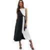 Patchwork Black and White Dress Dresses & Jumpsuits FASHION & STYLE cb5feb1b7314637725a2e7: Black White
