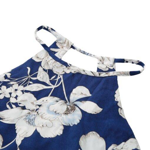 Women’s Halter Floral Printed Dress Dresses & Jumpsuits FASHION & STYLE cb5feb1b7314637725a2e7: Black|Blue