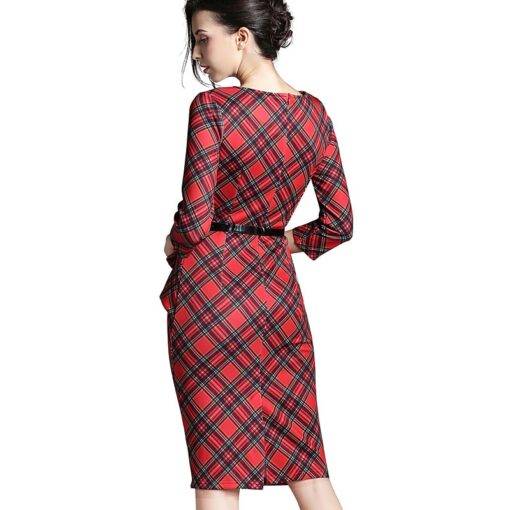 Stylish Vintage Casual Cotton Women’s Pencil Dress Dresses & Jumpsuits FASHION & STYLE cb5feb1b7314637725a2e7: Red