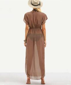 Fashion Bohemian Transparent Women’s Beach Dress Dresses & Jumpsuits FASHION & STYLE cb5feb1b7314637725a2e7: Khaki 