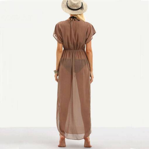 Fashion Bohemian Transparent Women’s Beach Dress Dresses & Jumpsuits FASHION & STYLE cb5feb1b7314637725a2e7: Khaki