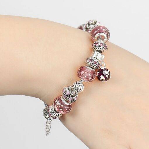 Women’s Glass Charm Bracelet Bracelets & Bangles JEWELRY & ORNAMENTS Pearls & Gemstones cb5feb1b7314637725a2e7: Blue|Pink|Purple|Red|White