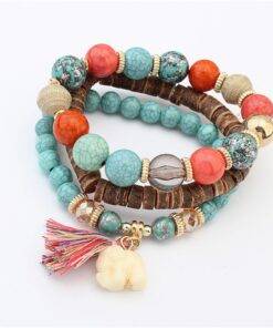 Boho Style Bracelet with Beads and Wooden Decorations Bracelets & Bangles JEWELRY & ORNAMENTS Pearls & Gemstones a4374740662193b987e63e: 1|2|3