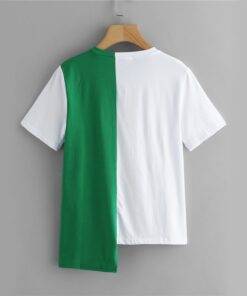 Women’s Asymmetrical Cartoon Printed T-Shirt Dresses & Jumpsuits FASHION & STYLE cb5feb1b7314637725a2e7: Green 