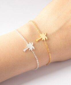 Palm Shaped Minimalistic Women’s Bracelet Bracelets & Bangles JEWELRY & ORNAMENTS Pearls & Gemstones 8d255f28538fbae46aeae7: Gold|Silver