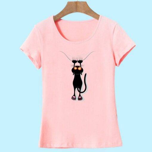Women’s Cat Printed T-Shirt Dresses & Jumpsuits FASHION & STYLE cb5feb1b7314637725a2e7: White