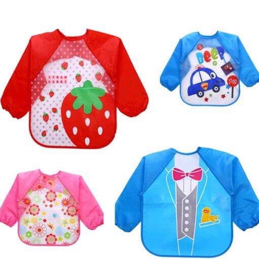 Colorful Waterproof Long Sleeve Baby Bib Baby Toys & Gadgets PHONES & GADGETS cb5feb1b7314637725a2e7: Blue|Blue / Dark Blue|Blue / Light Blue|Blue / Mint Green|Blue Green|Green|Green / White|Light Green|Mint Green|Pink|Pink / Yellow|Pink + White|Purple|Red|Red / Pink|Red / White|Yellow