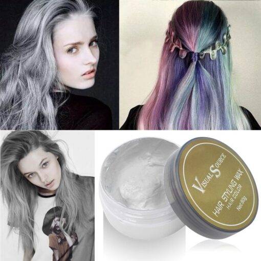 Cute Non-Toxic Bright Temporary Hair Coloring Wax BEAUTY & SKIN CARE Body Lotion & Oil Hair Care cb5feb1b7314637725a2e7: Blue|Gray|Pink|Purple|White