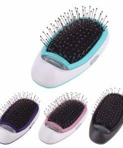 Electric Mini Massage Hairbrush BEAUTY & SKIN CARE Hair Appliances cb5feb1b7314637725a2e7: Black|Pink|Purple 
