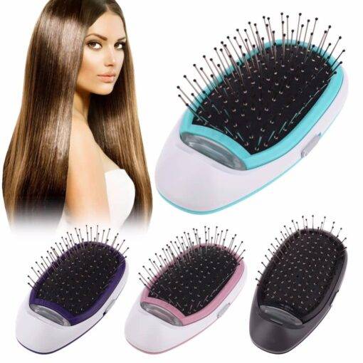 Electric Mini Massage Hairbrush BEAUTY & SKIN CARE Hair Appliances cb5feb1b7314637725a2e7: Black|Pink|Purple