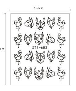 Geometric Cartoon Animal Nail Stickers BEAUTY & SKIN CARE Nail Art Supplies cb5feb1b7314637725a2e7: 1|2|3|4 