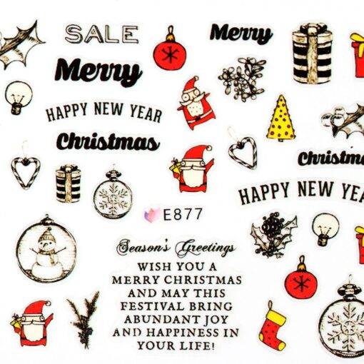 11 Pcs Christmas Designed Nail Stickers BEAUTY & SKIN CARE Nail Art Supplies cb5feb1b7314637725a2e7: 1|2