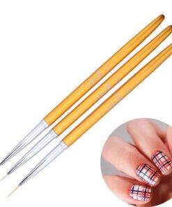 Set Gold Metal Nail Art Liner Brushes BEAUTY & SKIN CARE Nail Art Supplies Item Type: Nail Brush
