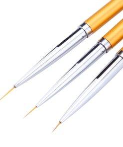 Set Gold Metal Nail Art Liner Brushes BEAUTY & SKIN CARE Nail Art Supplies Item Type: Nail Brush 