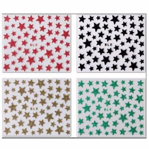 Stars Nail Stickers BEAUTY & SKIN CARE Nail Art Supplies cb5feb1b7314637725a2e7: Blue|Gold|Green|Hot Pink|Pink|Purple|Red|White