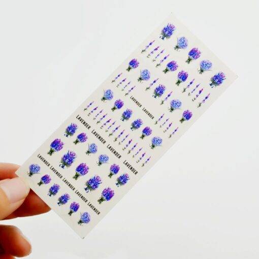 Lavender Nail Stickers BEAUTY & SKIN CARE Nail Art Supplies 5: Nail flower sticker flower Lavender stickers on nails