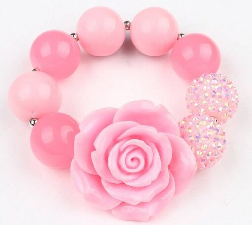 Lovely Pink Stretch Bracelet For Princess Bracelets & Bangles Children & Baby Fashion FASHION & STYLE JEWELRY & ORNAMENTS cb5feb1b7314637725a2e7: Champagne|Pink|Purple|Yellow