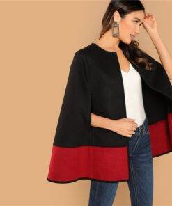 Women’s Casual Style Cloak Sleeve Blazer Coats, Suits & Blazers FASHION & STYLE cb5feb1b7314637725a2e7: Black 