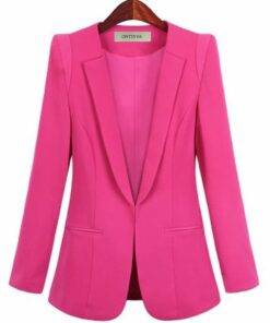Women’s Formal Office Blazer Coats, Suits & Blazers FASHION & STYLE cb5feb1b7314637725a2e7: Black|Blue|Ivory|Rose