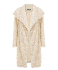 Women’s Casual Fluffy Fur Coat Coats, Suits & Blazers FASHION & STYLE cb5feb1b7314637725a2e7: Apricot|Pink 