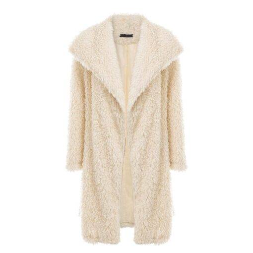 Women’s Casual Fluffy Fur Coat Coats, Suits & Blazers FASHION & STYLE cb5feb1b7314637725a2e7: Apricot|Pink