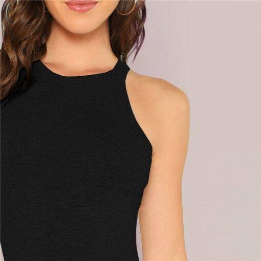Women’s Minimalistic Design Black Bodysuit Body Suits FASHION & STYLE cb5feb1b7314637725a2e7: Black