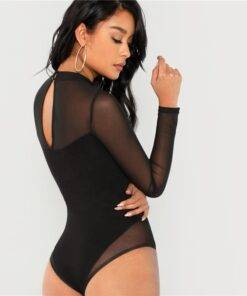 Women’s Black Sexy Style Bodysuit Body Suits FASHION & STYLE cb5feb1b7314637725a2e7: Black 