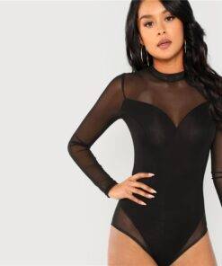 Women’s Black Sexy Style Bodysuit Body Suits FASHION & STYLE cb5feb1b7314637725a2e7: Black