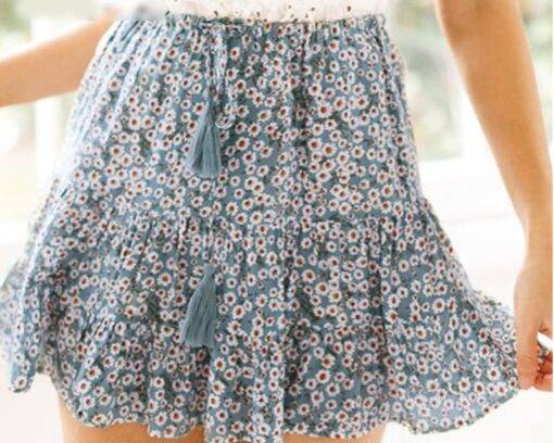 Bohemian Mini Skirt with Tassel FASHION & STYLE Shorts & Skirts cb5feb1b7314637725a2e7: Black|Brick Red|Green|Pink