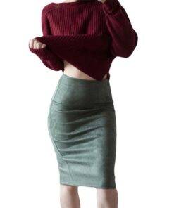 Fashion Casual High-Waisted Women’s Pencil Skirt FASHION & STYLE Shorts & Skirts cb5feb1b7314637725a2e7: Army Green|Beige|Black|Camel|Dark Grey|Dark Red|Light Grey|Light Pink|Peacock Green|Purple 