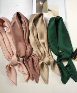 Women’s Solid Color Satin Scarf FASHION & STYLE Veils & Scarfs cb5feb1b7314637725a2e7: Army Green|Beige|Black|Brown|Burgundy|Camel|Gold|Gray|Green|Navy Blue|Pink|Red