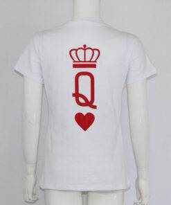 King and Queen Printed Couple Matching T-Shirt Family Matching Outfit FASHION & STYLE cb5feb1b7314637725a2e7: King|Queen 