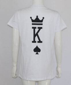 King and Queen Printed Couple Matching T-Shirt Family Matching Outfit FASHION & STYLE cb5feb1b7314637725a2e7: King|Queen 