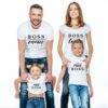Multitype Letter Printed Family Matching T-Shirt Family Matching Outfit FASHION & STYLE cb5feb1b7314637725a2e7: Black Battery|Black Boss|Black Me|Black Mustache|Gray Battery|Gray Boss|Gray Me|Gray Mustache|White Battery|White Boss|White Me|White Mustache