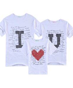 I Love You Family T-Shirts Set Family Matching Outfit FASHION & STYLE a1fa27779242b4902f7ae3: Child T-Shirt|Father T-Shirt|Mother T-Shirt 