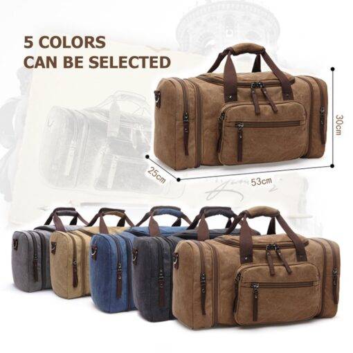 Canvas Men’s Travel Bag Luggages & Trolleys SHOES, HATS & BAGS cb5feb1b7314637725a2e7: Black|Coffee Brown|Dark Blue|Dark Gray|Generation 2 Blue|Generation 2 Coffee|Generation 2 Gray|Green|Khaki