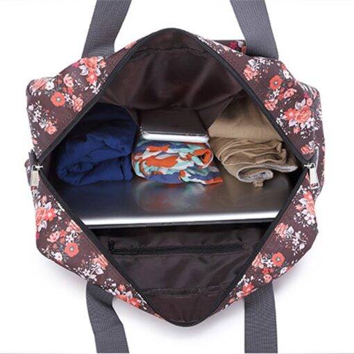 Large Capacity Floral Patterned Travel Bag Luggages & Trolleys SHOES, HATS & BAGS a0e573c7ba8010eb915453: Large/Black|Large/Blue|Large/Brown|Large/Gray|Large/Rose|Small/Black|Small/Blue|Small/Brown|Small/Gray|Small/Rose