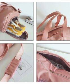 Women’s Waterproof Nylon Travel Bag Luggages & Trolleys SHOES, HATS & BAGS cb5feb1b7314637725a2e7: Black|Black/Striped|Pink 