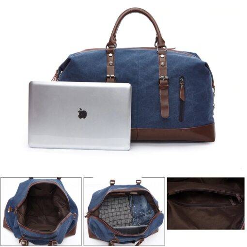 Canvas Travel Bag Luggages & Trolleys SHOES, HATS & BAGS cb5feb1b7314637725a2e7: Black|Blue|Coffee|Green