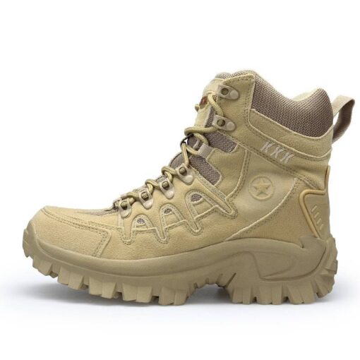 Comfortable Wear-Resistant Leather Men’s Military Boots Casual Shoes & Boots SHOES, HATS & BAGS cb5feb1b7314637725a2e7: Black|Khaki